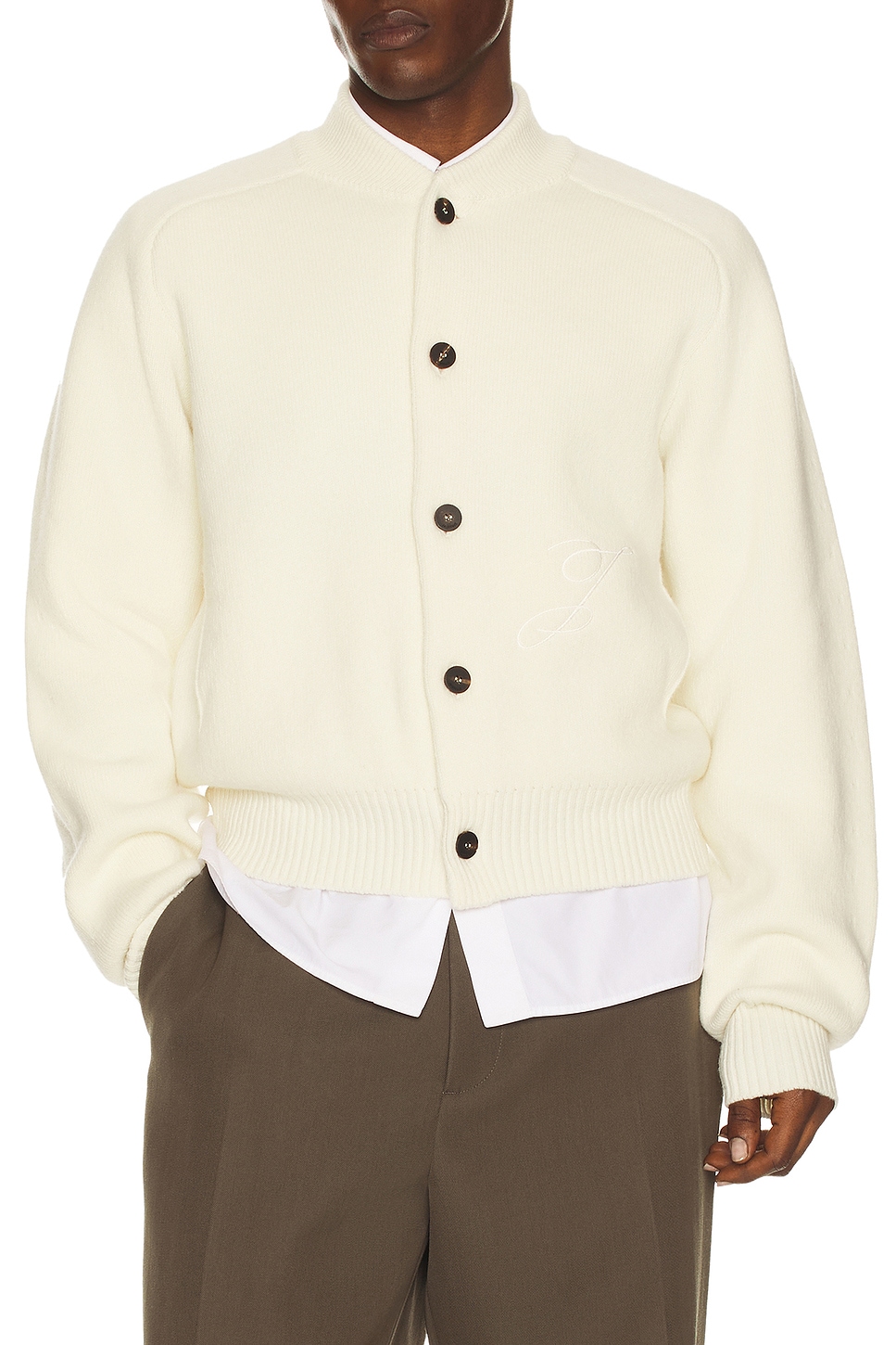 Image 1 of JACQUEMUS Le Cardigan Pallone in Off White