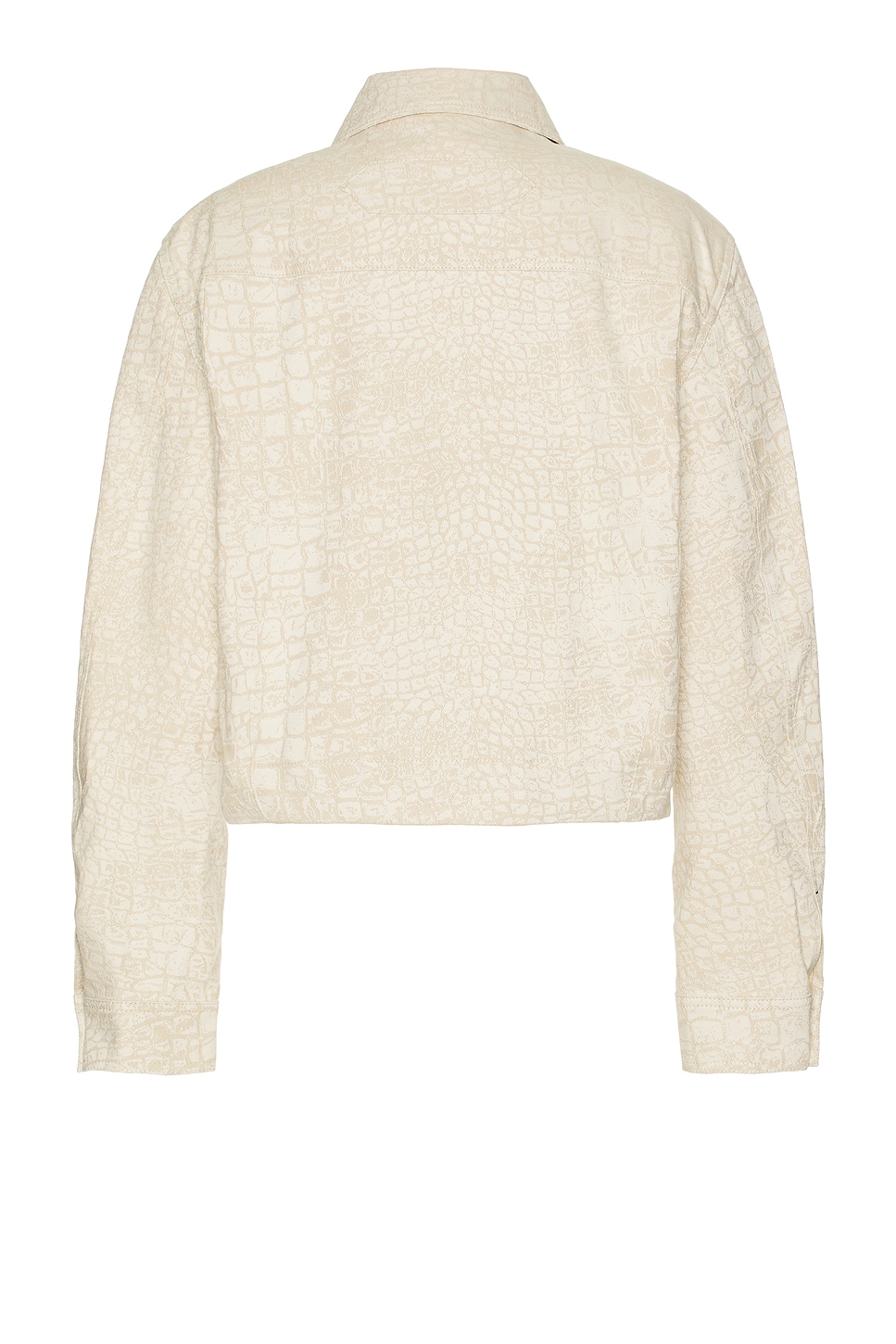 Jacquemus La Veste De Nmes Canevas In Croco Beige