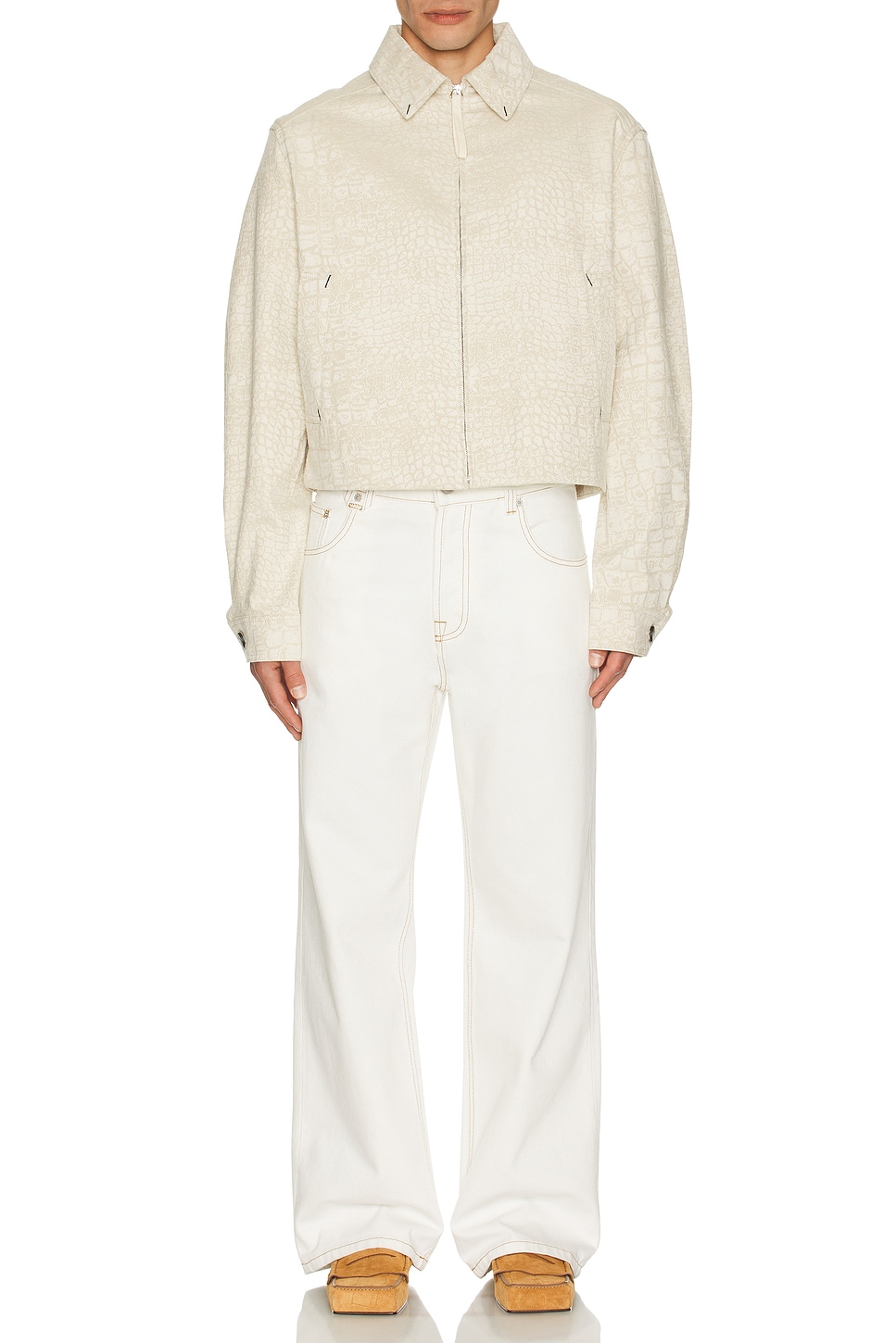 Image 1 of JACQUEMUS La Veste De Nmes Canevas in Croco Beige