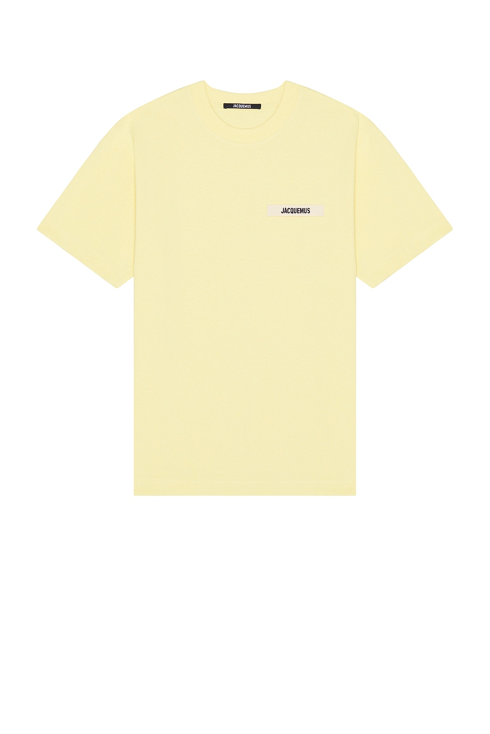 Shop Jacquemus Le Tshirt Gros Grain In Light Yellow