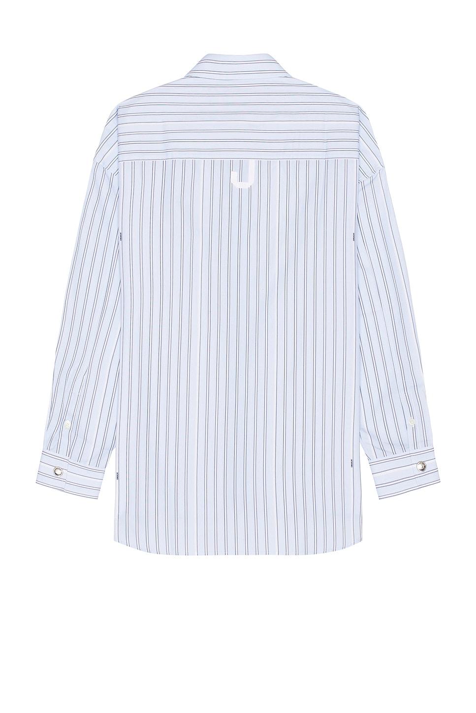 Shop Jacquemus La Chemise Manches Longue In Print Blue Stripe