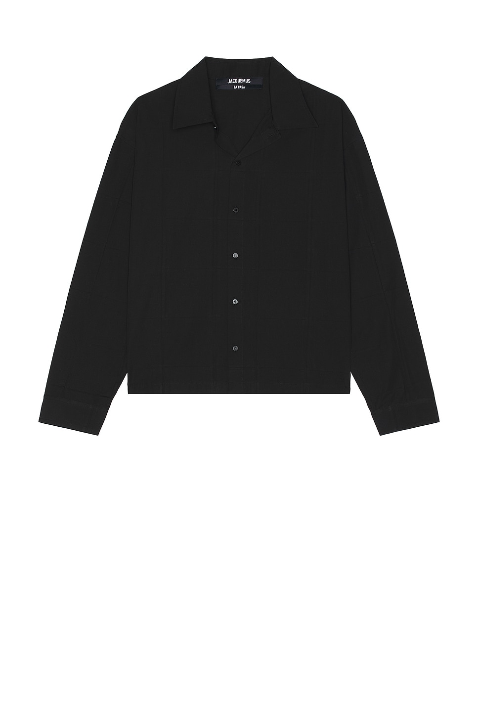 Shop Jacquemus La Chemise Corto In Black