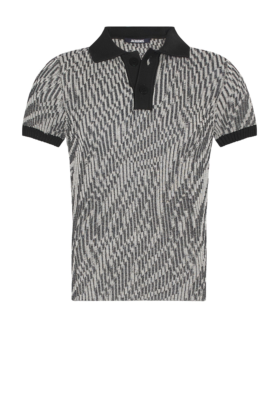 Image 1 of JACQUEMUS Le Polo Zebra in Black & White Zebra