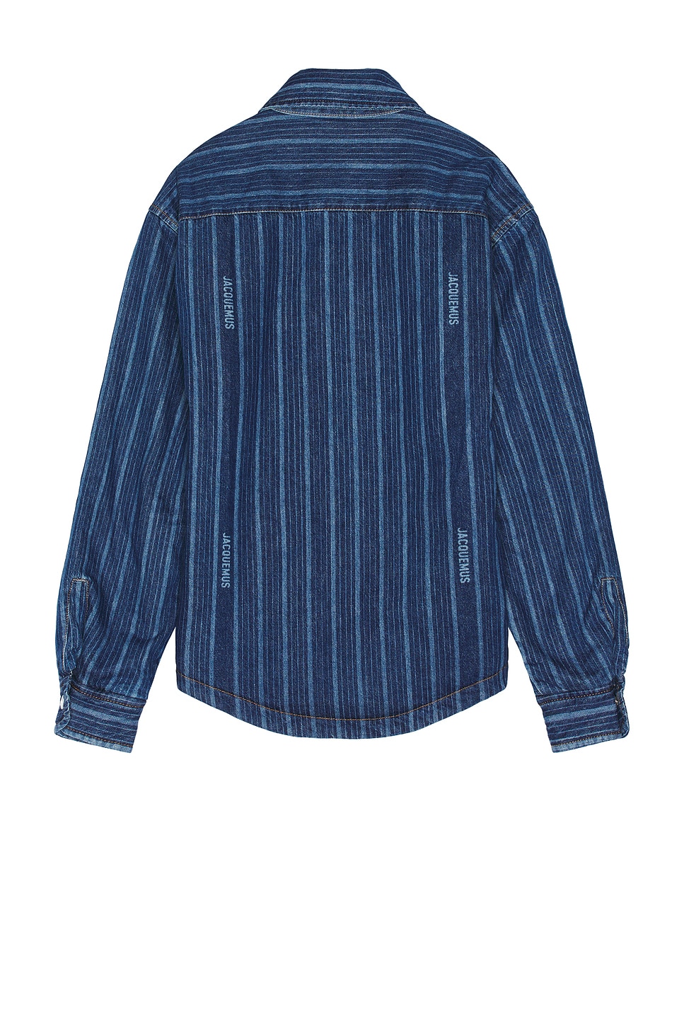 Jacquemus La Chemise Boulanger Blue Stripe Cotton Shirt In Print Blue Stripe