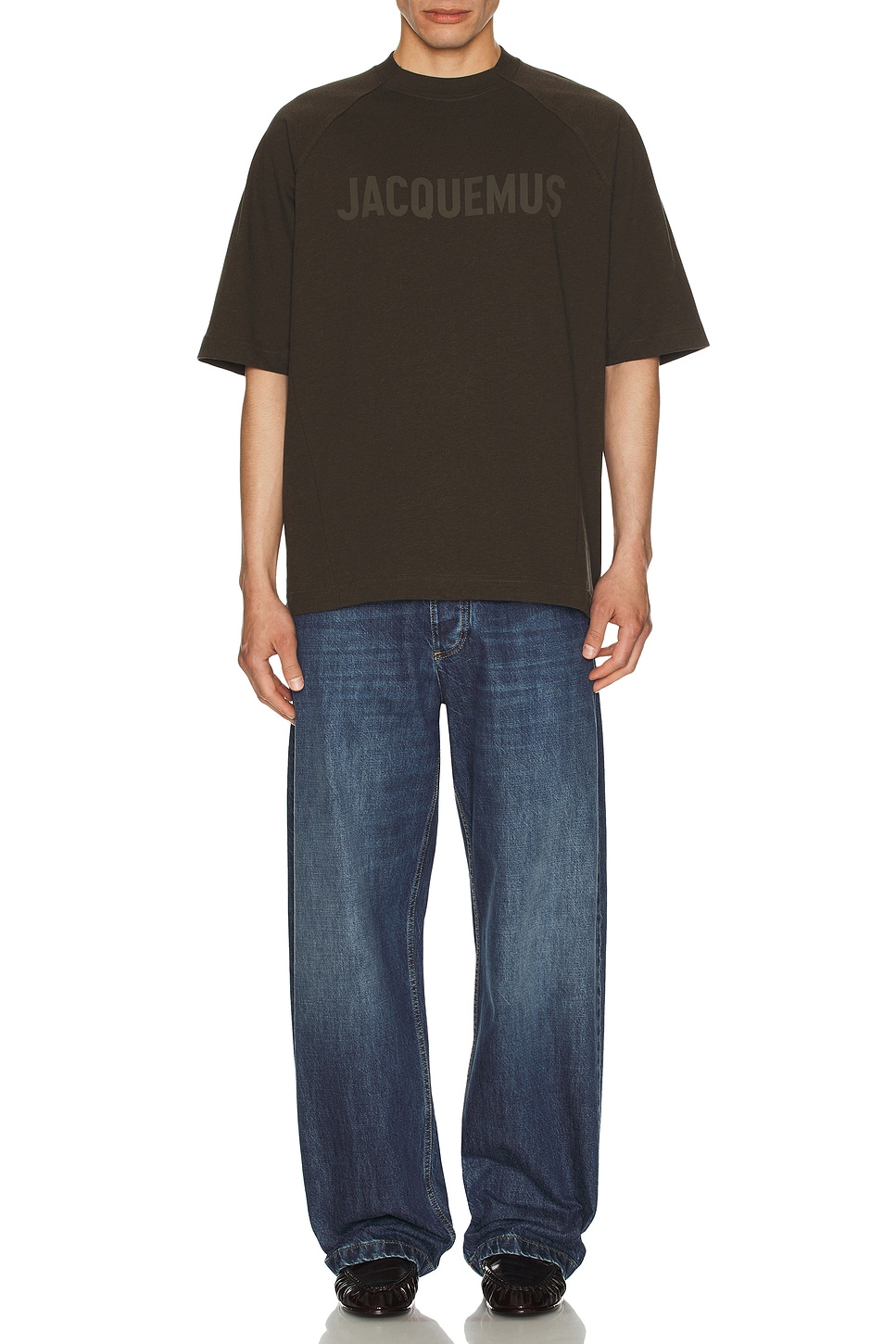 Image 1 of JACQUEMUS Le T-Shirt Typo in Multi Brown