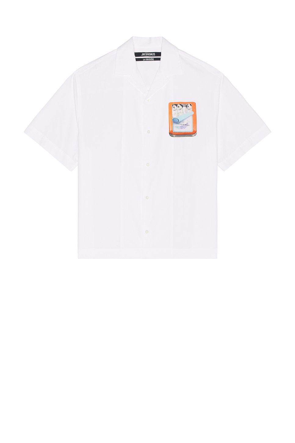 Jacquemus Mens La Chemise Graphic-print Cotton Shirt Boite Sardines Orange In Boite Sardines Orange