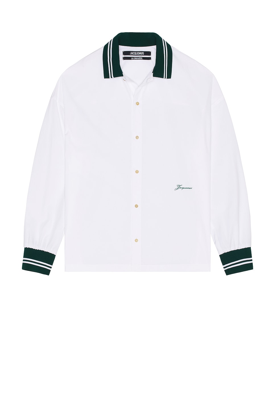 Image 1 of JACQUEMUS La Chemise Baseball Shirt in White