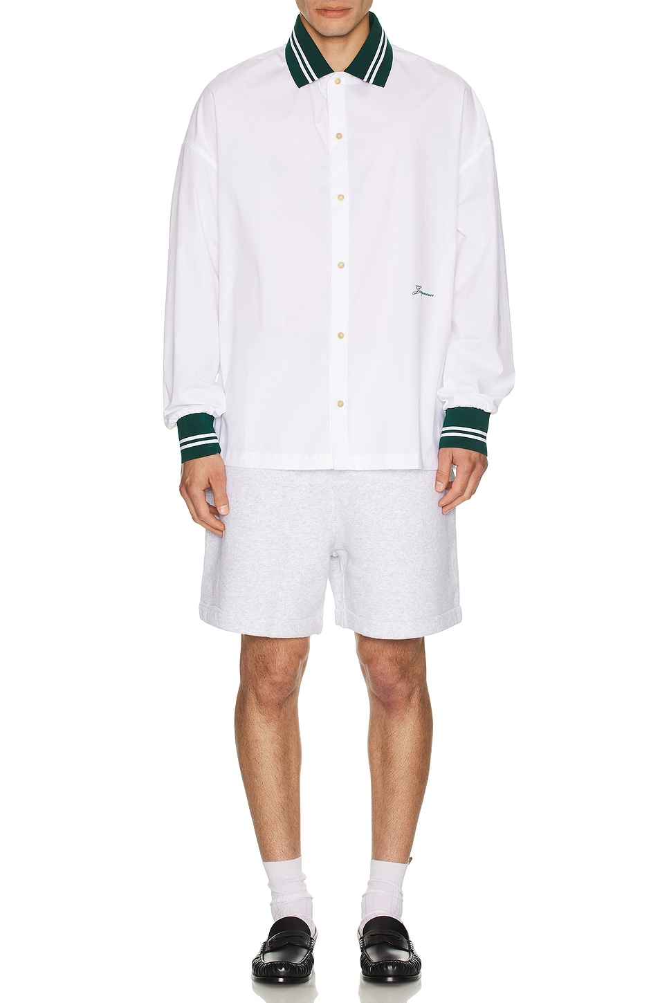 Image 1 of JACQUEMUS La Chemise Baseball Shirt in White