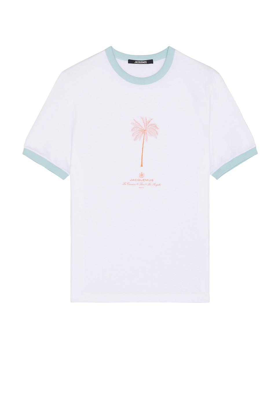Image 1 of JACQUEMUS Le T-Shirt Venice in Palm Tree White & Blue