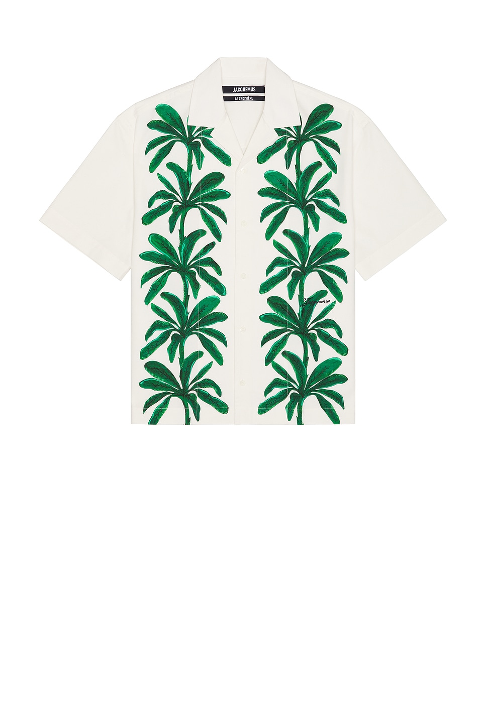 Image 1 of JACQUEMUS La Chemise Jean in Print Painted Palm trees