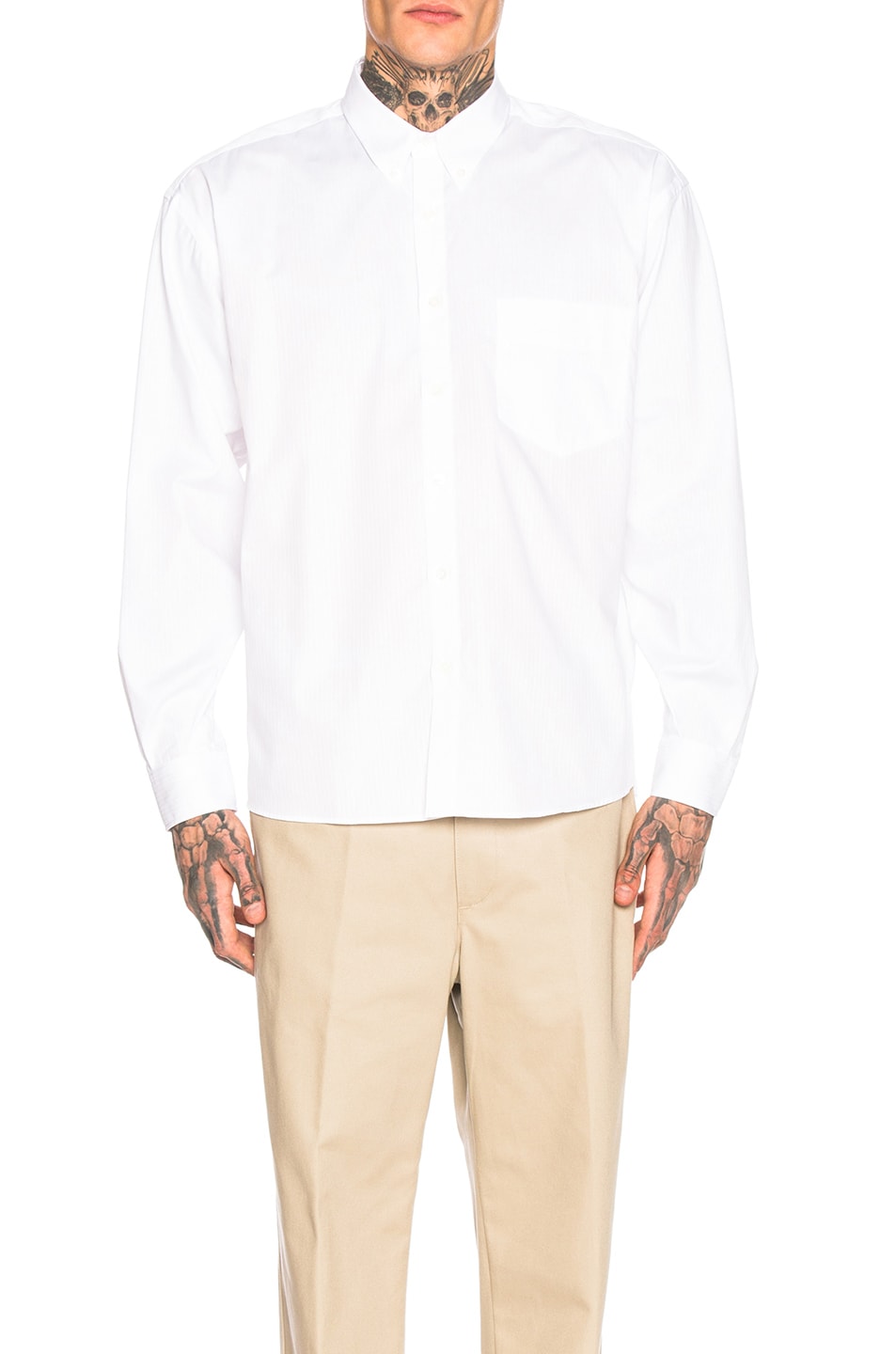 Image 1 of JACQUEMUS Long Sleeve Simon Shirt in White