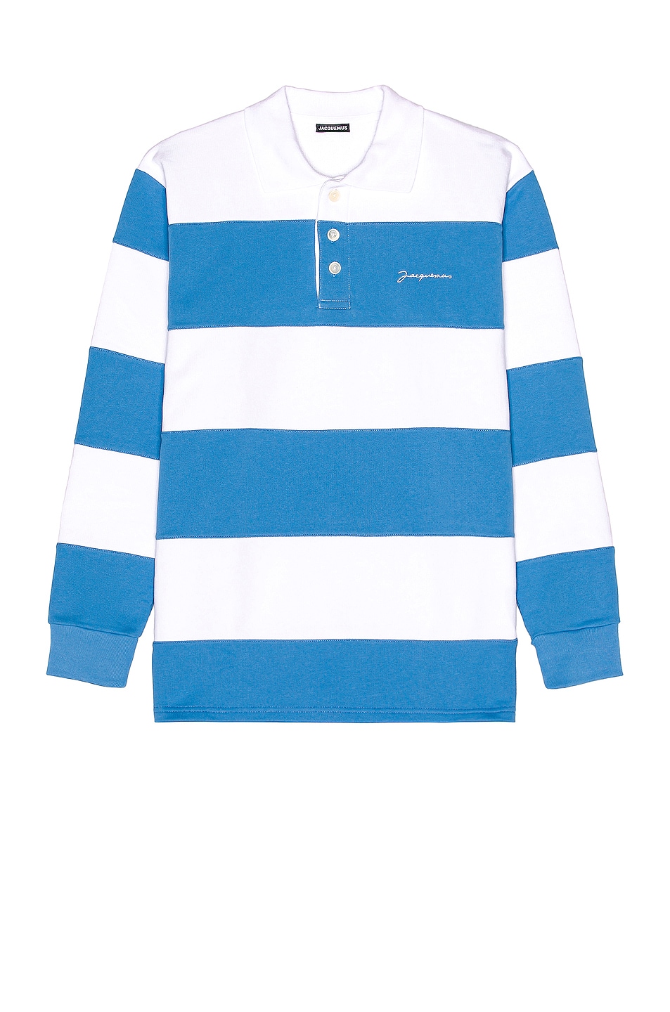 Image 1 of JACQUEMUS Rayures Polo in Multi-Blue
