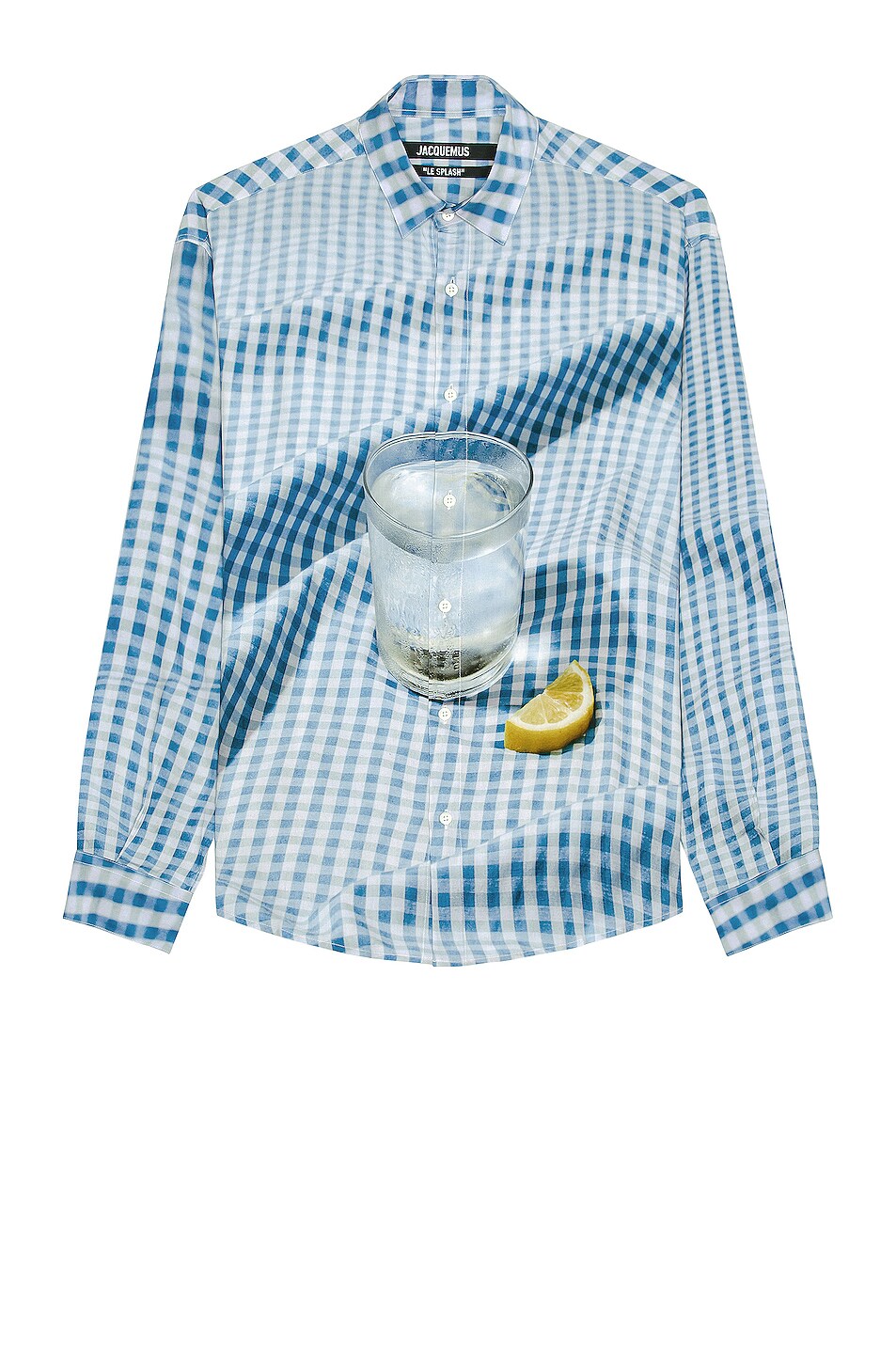 Image 1 of JACQUEMUS Simon Shirt in Print Blue Tablecloth
