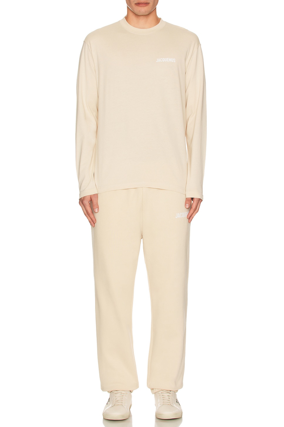 Image 1 of JACQUEMUS Le T-shirt Manches Longues in Light Beige
