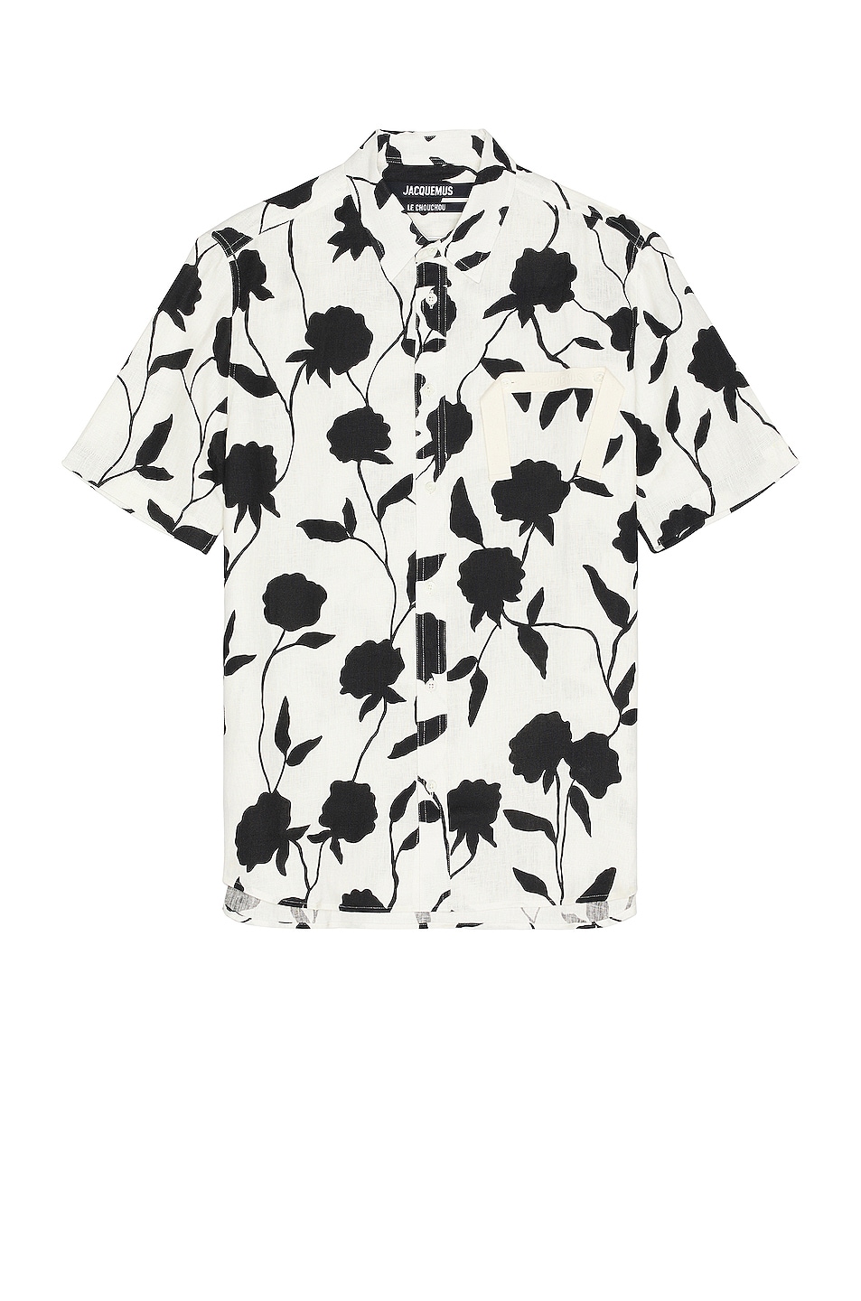 Image 1 of JACQUEMUS La Chemise Melo in Black Roses