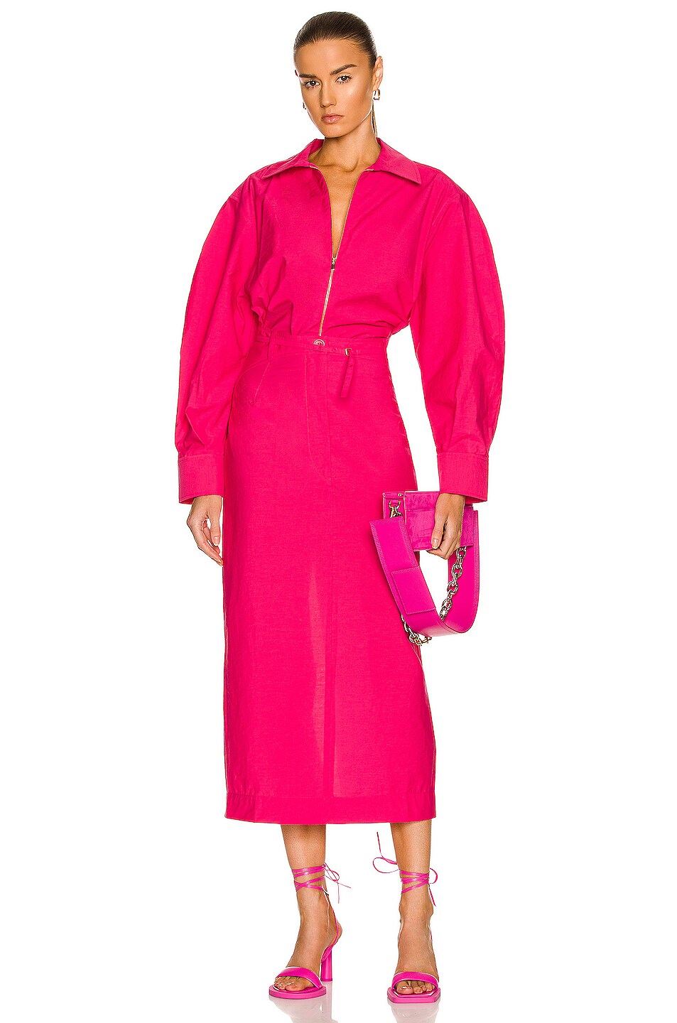 Image 1 of JACQUEMUS La Robe Uzco in Pink
