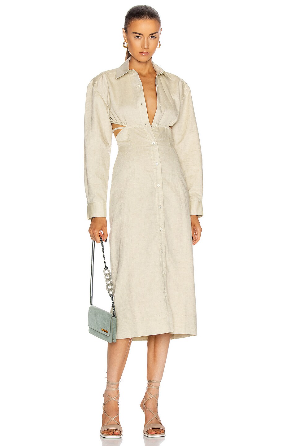 Image 1 of JACQUEMUS La Robe Cavaou in Light Green