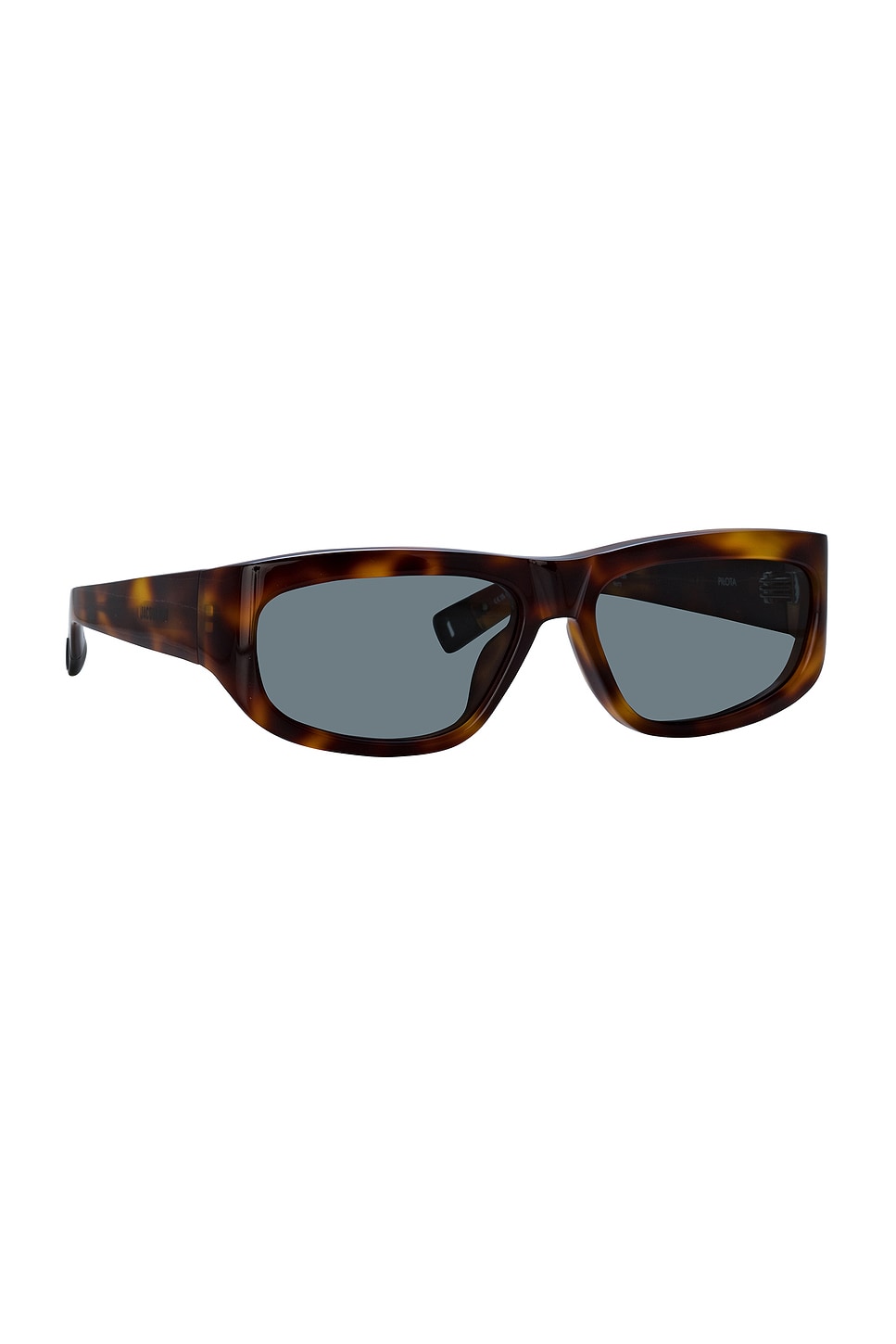 Shop Jacquemus Jac2 Sunglasses In T Shell  Black  & Grey