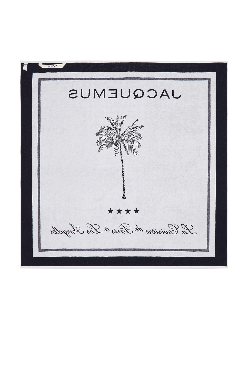 Jacquemus La Serviette Croisiere In Palm Tree White & Blue