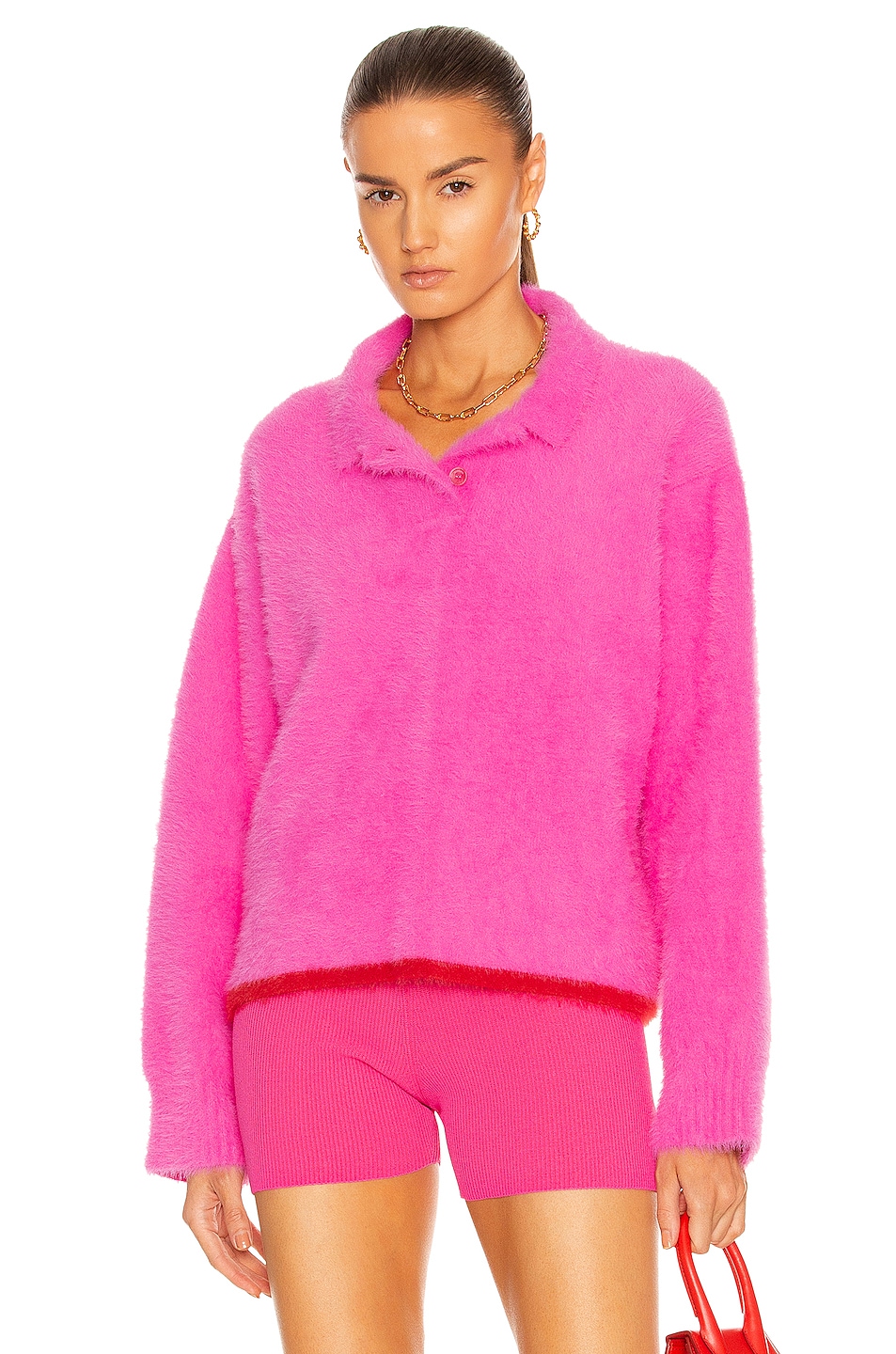 Image 1 of JACQUEMUS Le Polo Neve in Pink