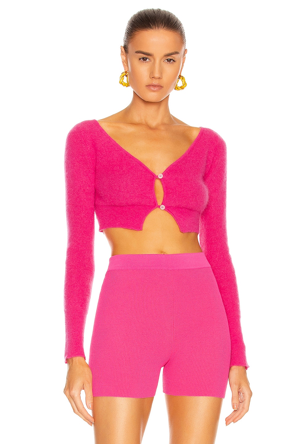 Image 1 of JACQUEMUS Le Cardigan Alzou in Pink