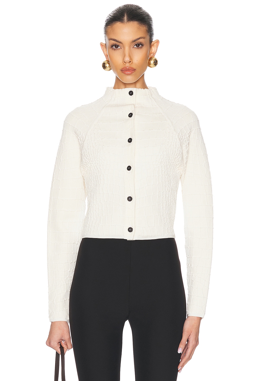 Image 1 of JACQUEMUS Le Cardigan Scala in Off White