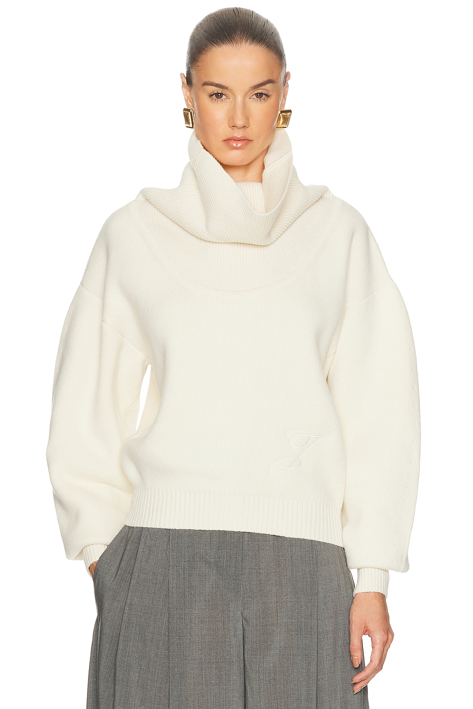 Image 1 of JACQUEMUS La Maille Pallone in Off White