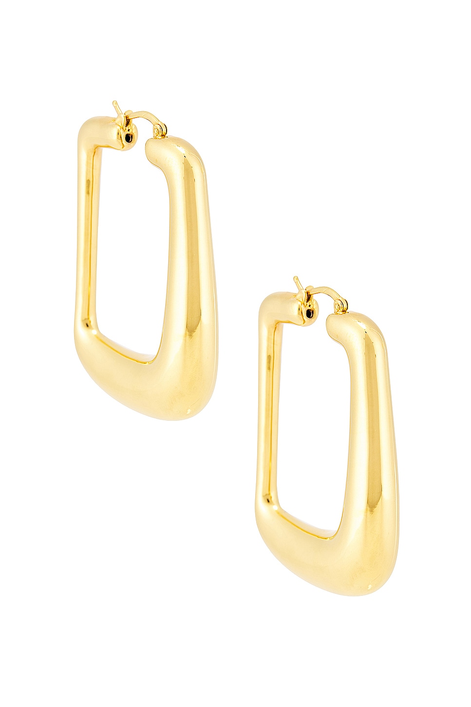 Image 1 of JACQUEMUS Les Boucles Ovalo in Light Gold