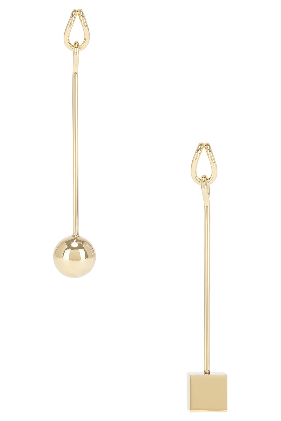 Image 1 of JACQUEMUS Les Boucles Nodo in Gold