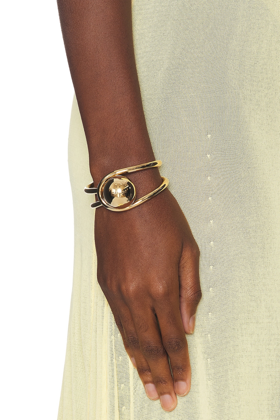 Shop Jacquemus Le Bracelet Nodo Rond In Gold