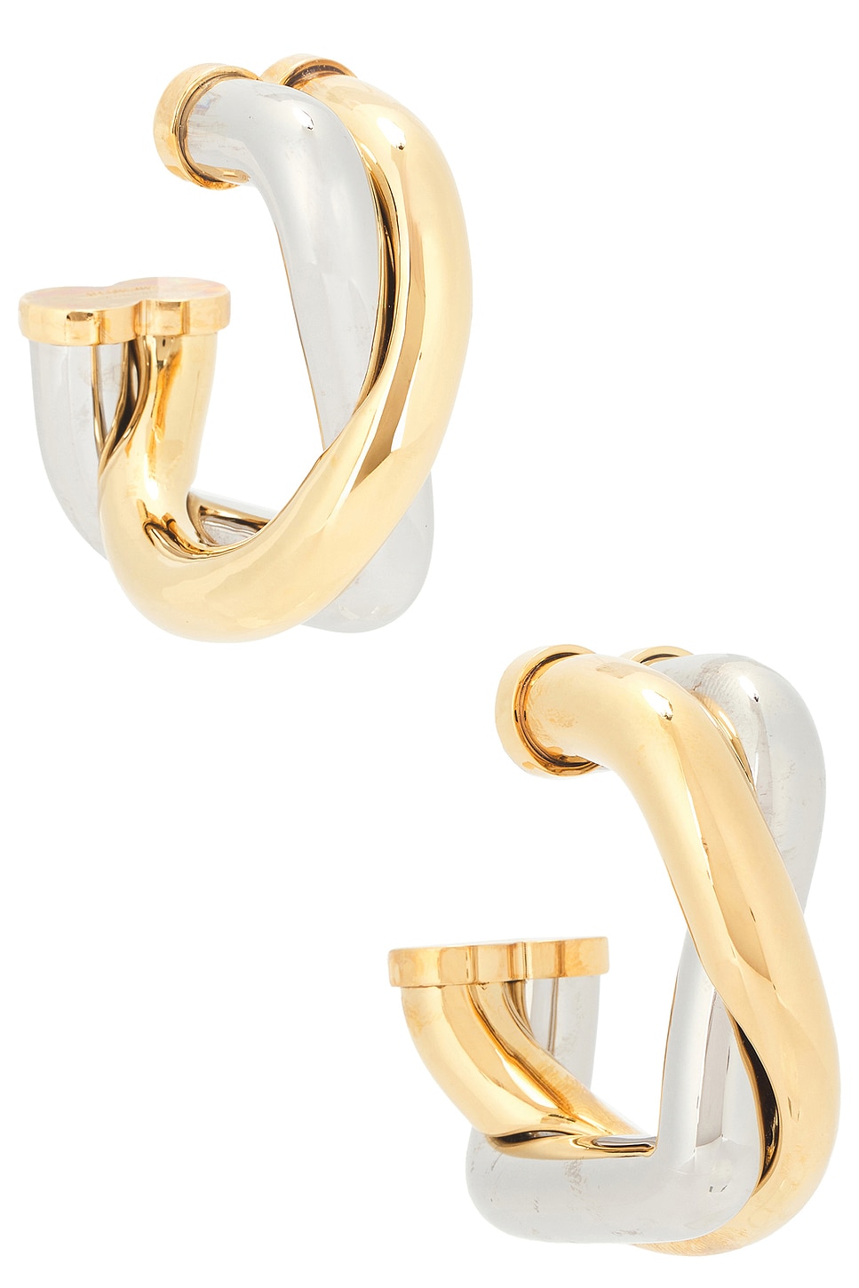 Image 1 of JACQUEMUS Les Boucles Doppio in Gold & Silver