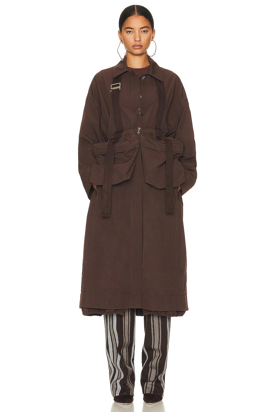 Image 1 of JACQUEMUS Le Manteau Carozzu in Brown
