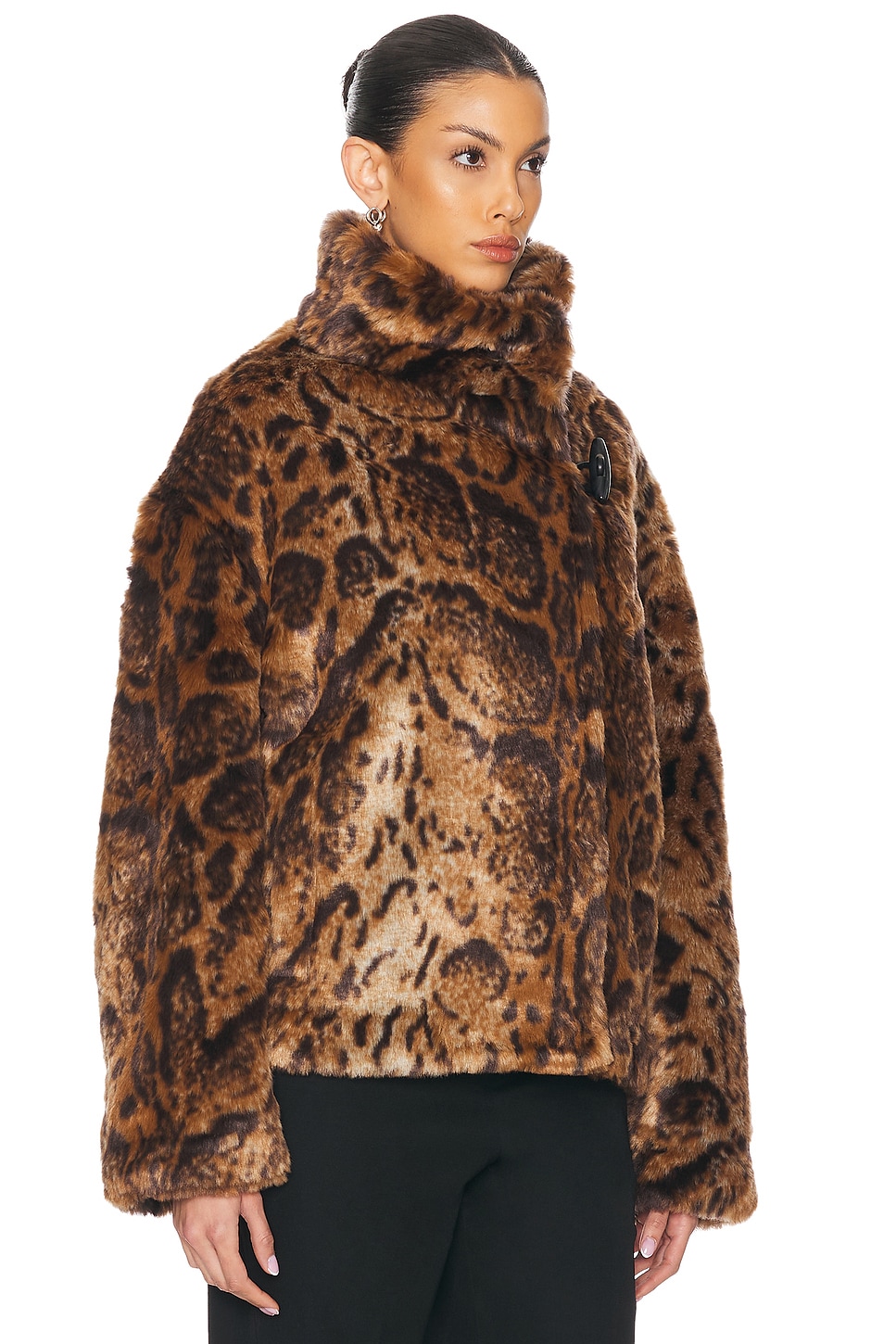 Jacquemus Fernando Leopard-print Faux Fur Jacket In Leopard