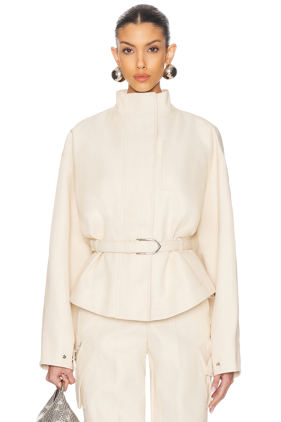 Jacquemus Womens La Veste Ciro Belted Wool-blend Jacket Light Beige In Light Beige