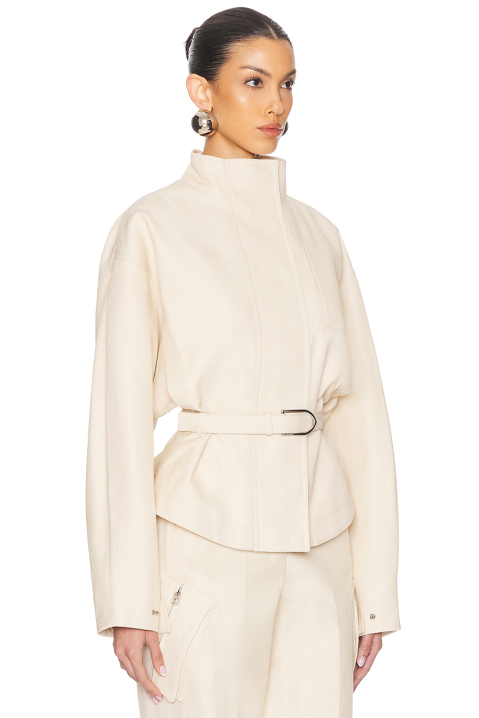 Jacquemus Womens La Veste Ciro Belted Wool-blend Jacket Light Beige In Light Beige