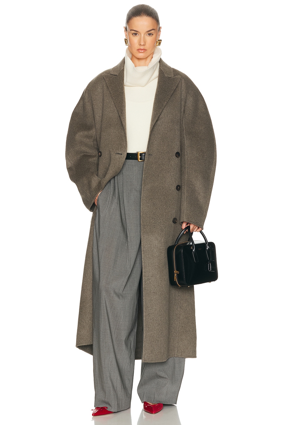 Image 1 of JACQUEMUS Le Manteau D'homme Curvio in Dark Grey