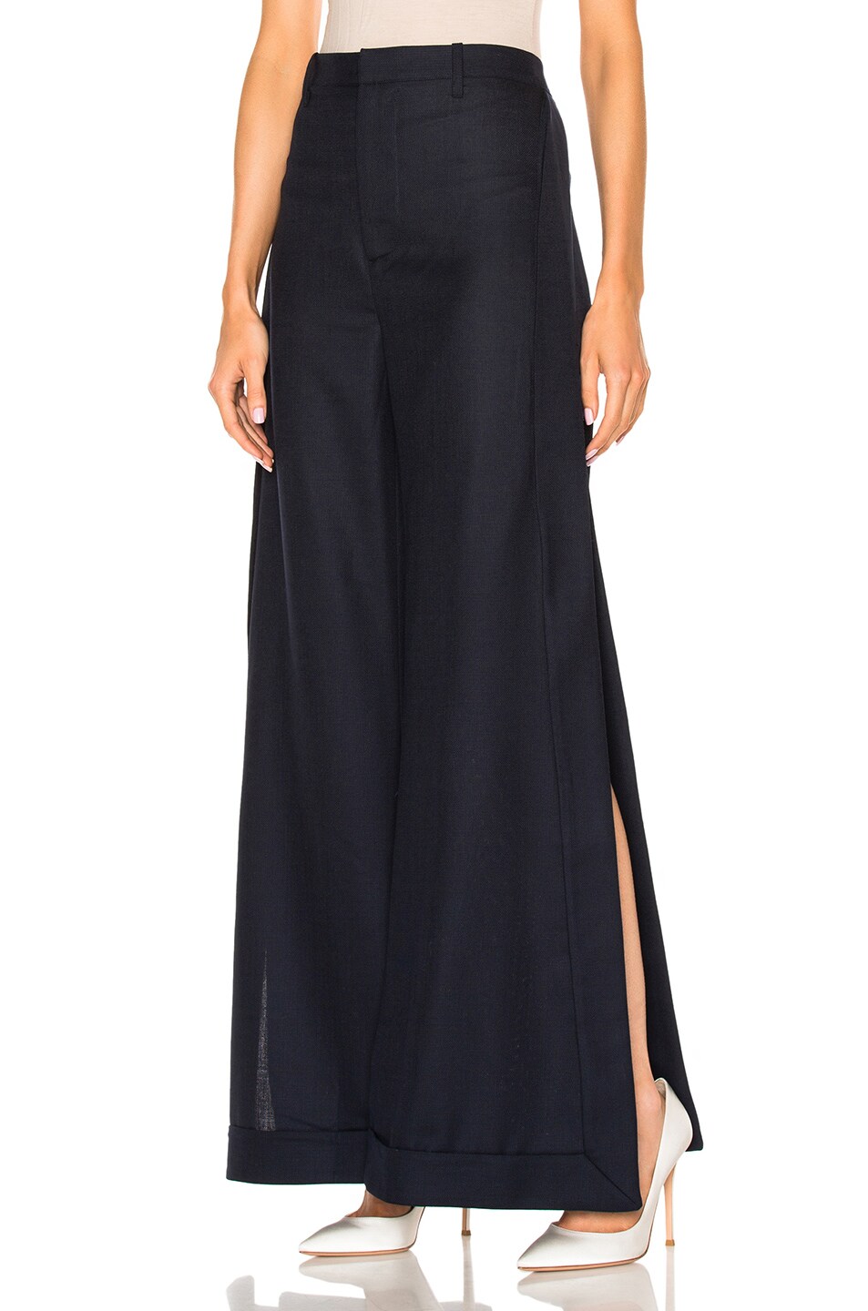 Image 1 of JACQUEMUS Wide Leg Pant in Navy