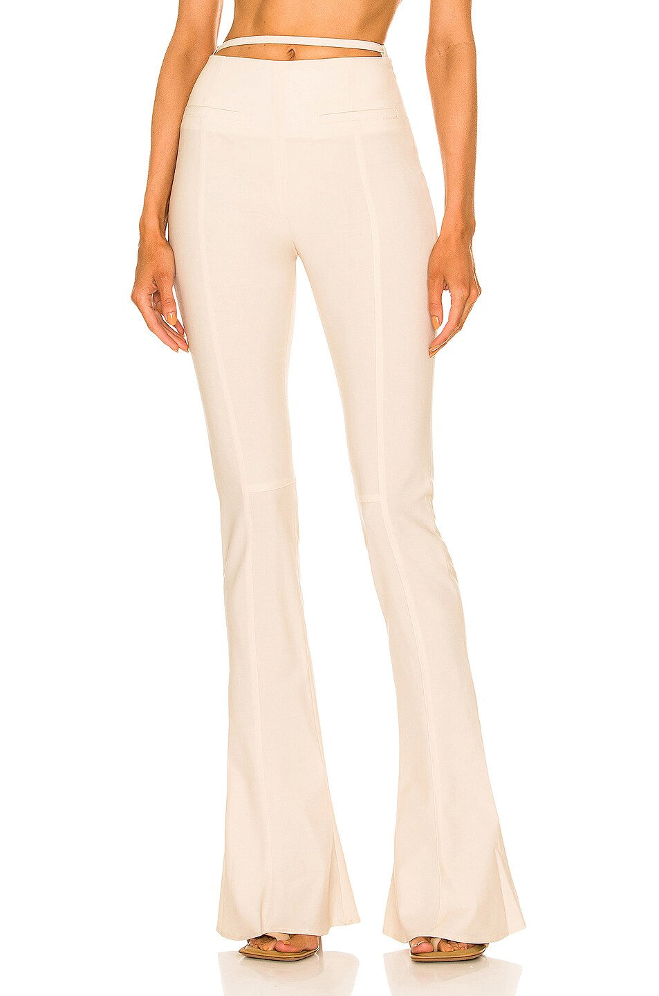 Image 1 of JACQUEMUS Le Pantalon Tangelo in Off-White