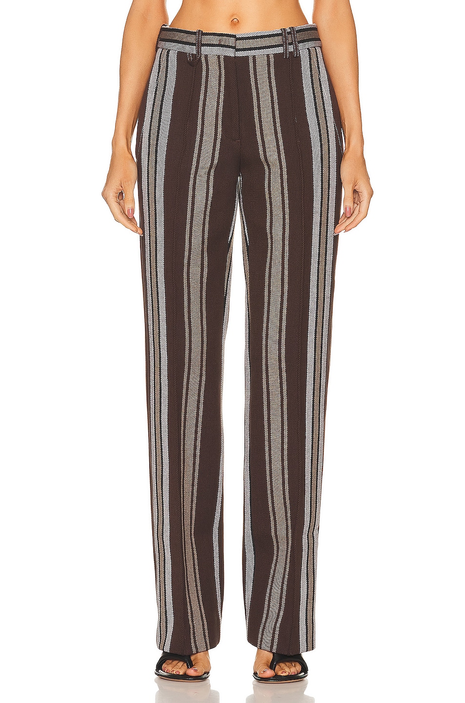 Image 1 of JACQUEMUS Le Pantalon Camargue in Brown Stripes