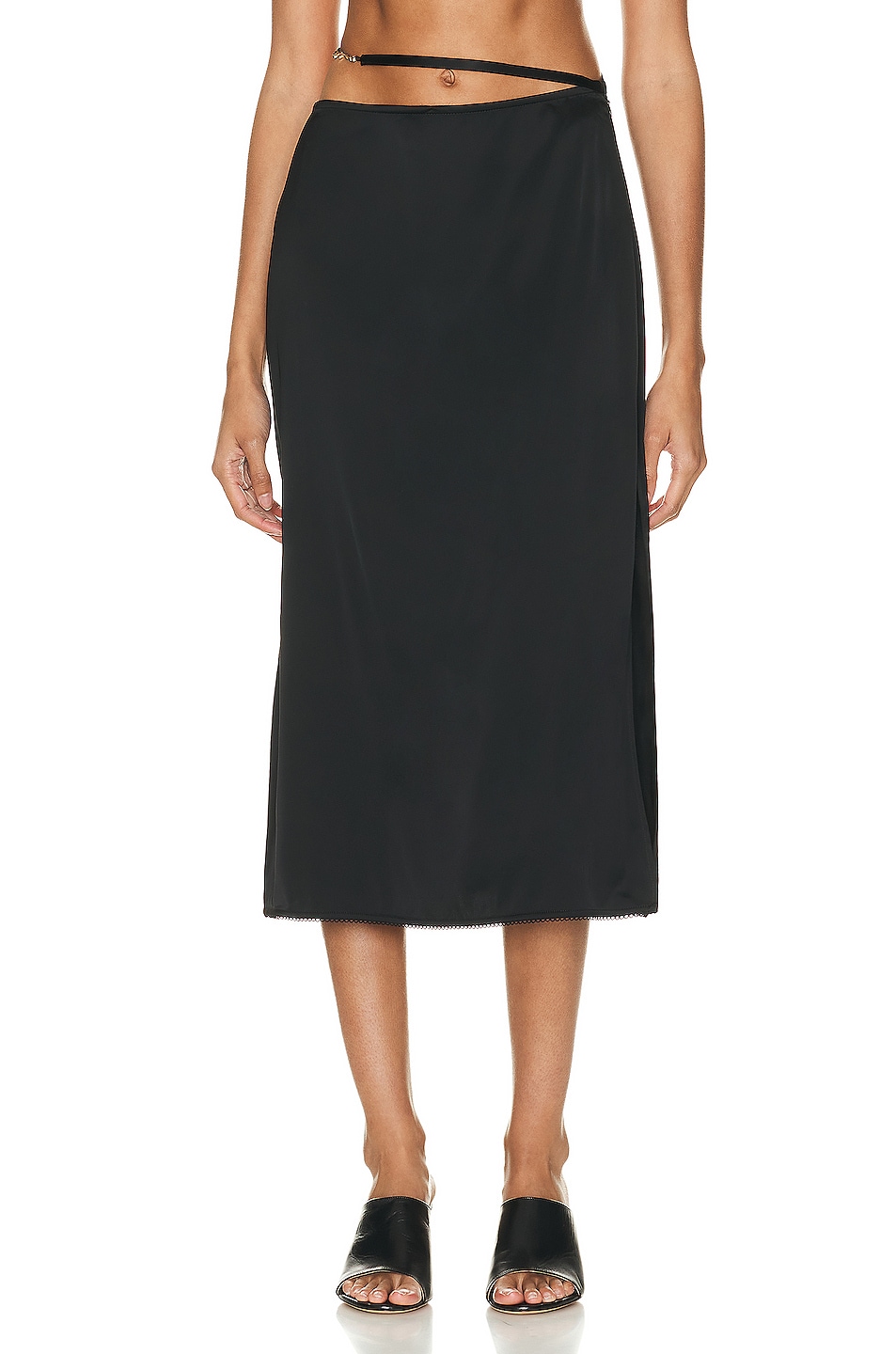 Image 1 of JACQUEMUS La Jupe Notte Skirt in Black