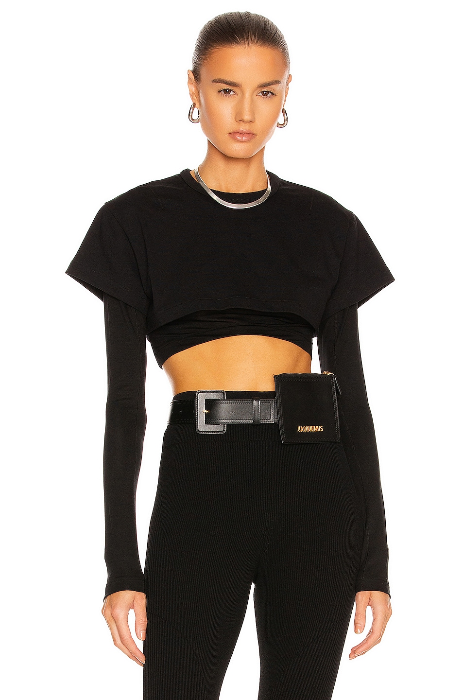 Image 1 of JACQUEMUS Le Double T-Shirt in Black