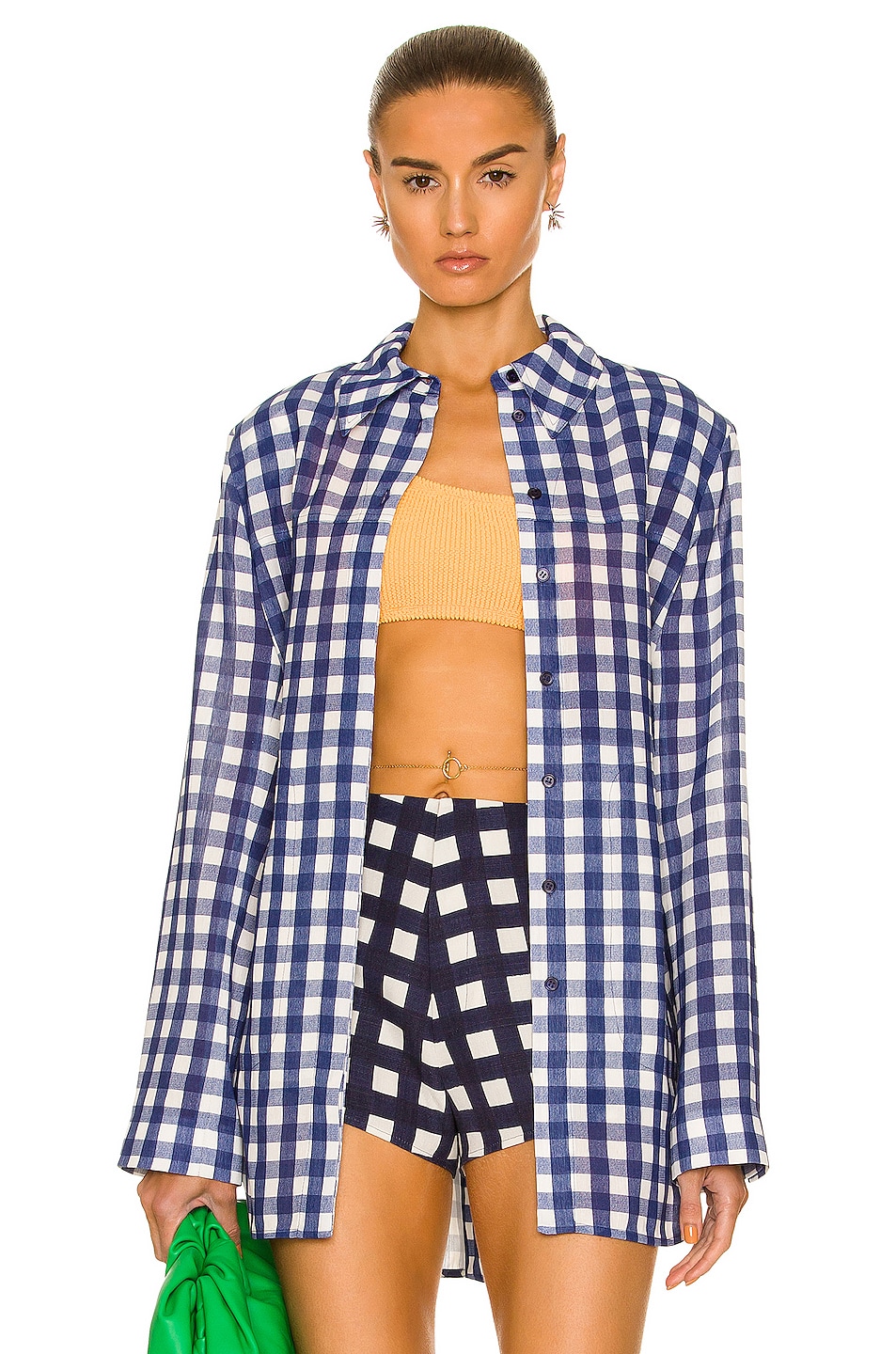 Image 1 of JACQUEMUS Le Chemise Passio in Navy Checks