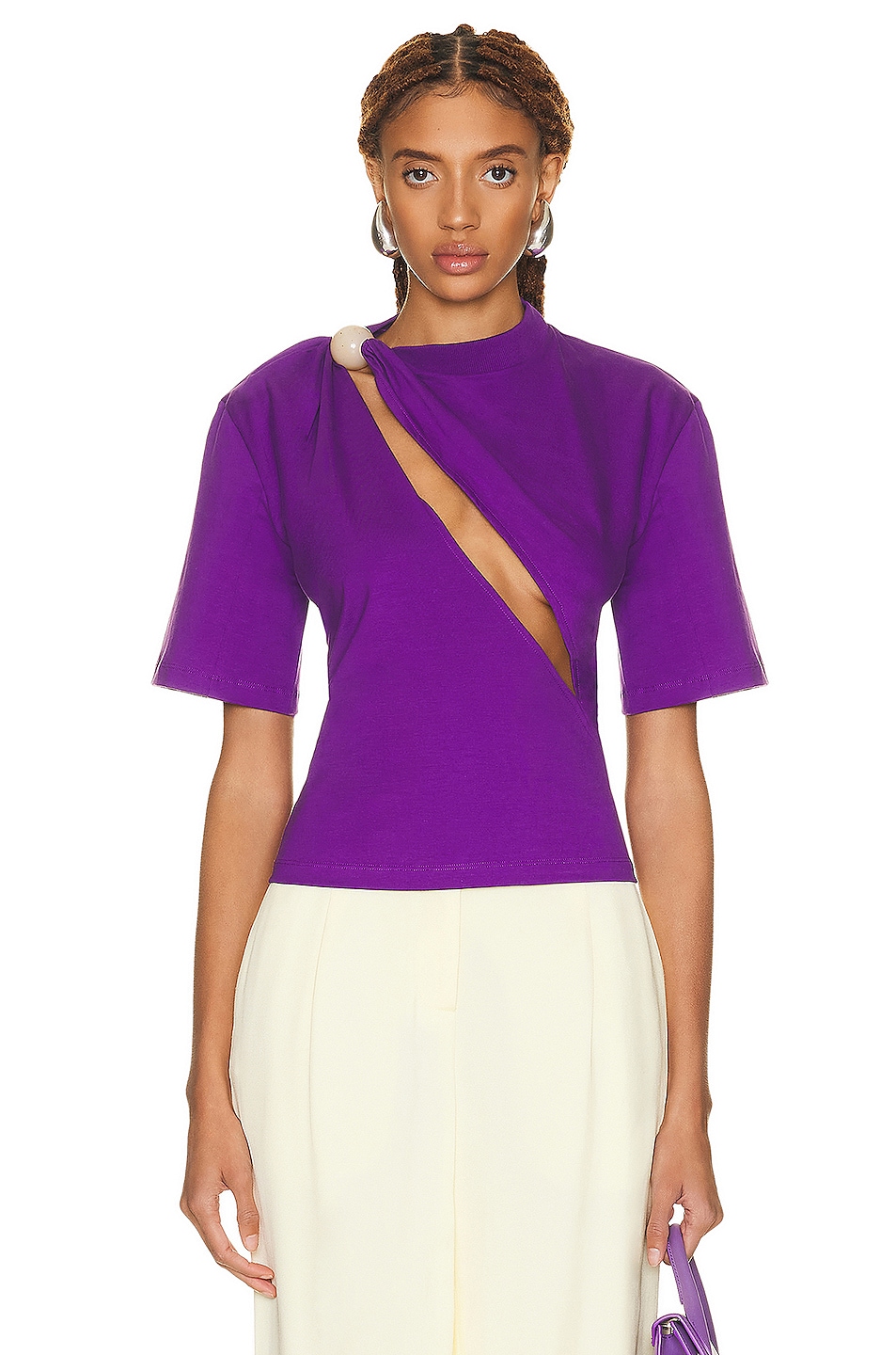 Image 1 of JACQUEMUS Le T-shirt Perola in Purple