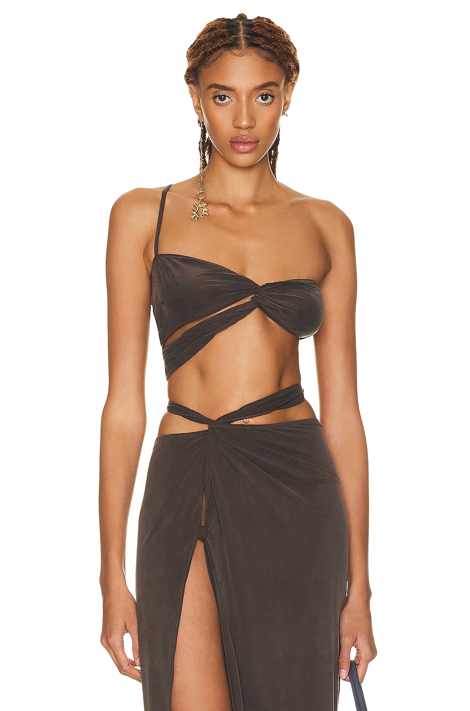 Image 1 of JACQUEMUS Le Bandeau Espelho in Brown