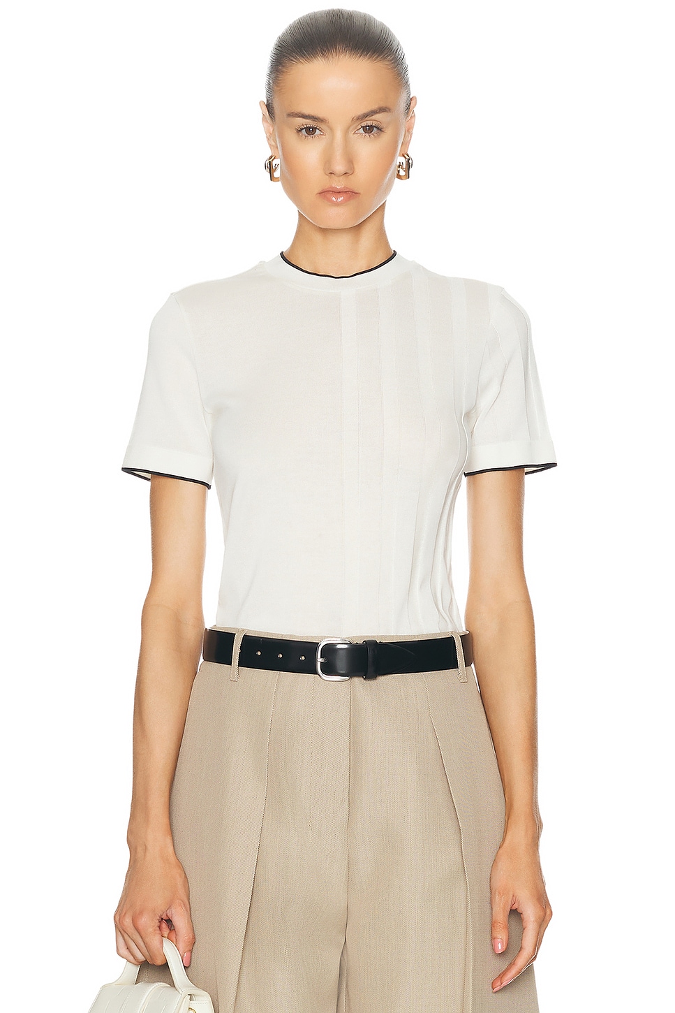 Image 1 of JACQUEMUS Le Tshirt Tricot in Off White