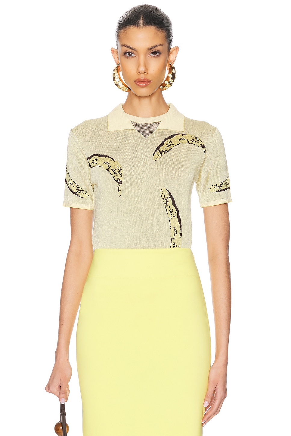 Image 1 of JACQUEMUS Le Polo Marino in Yellow