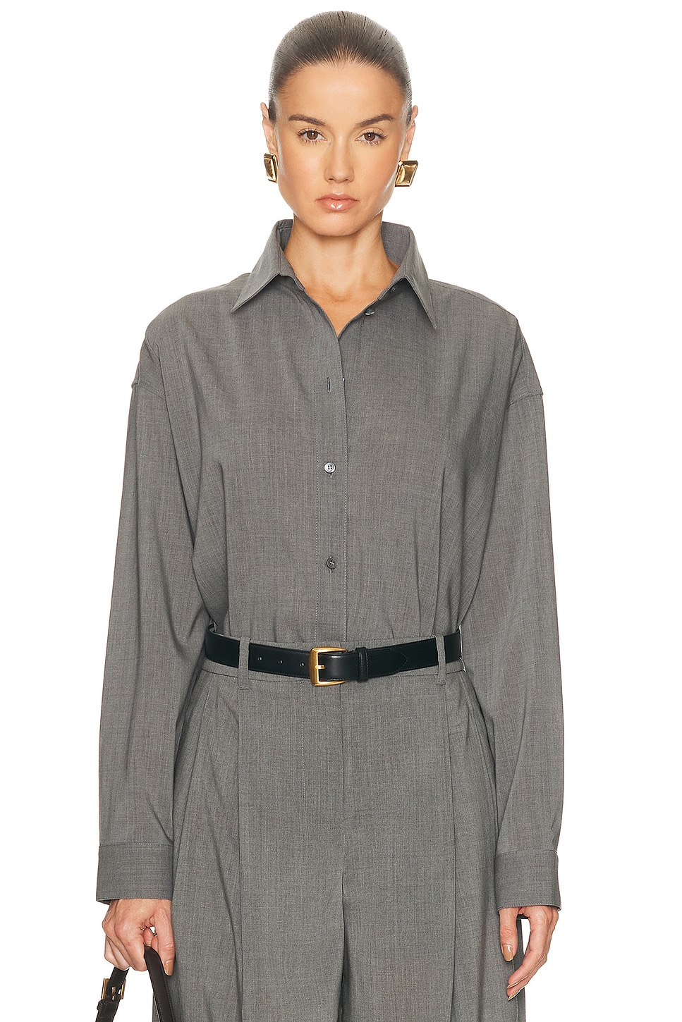 Image 1 of JACQUEMUS La Chemise D'homme in Grey
