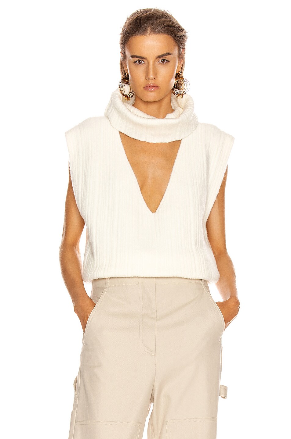 Image 1 of JACQUEMUS Aube Knit Top in White