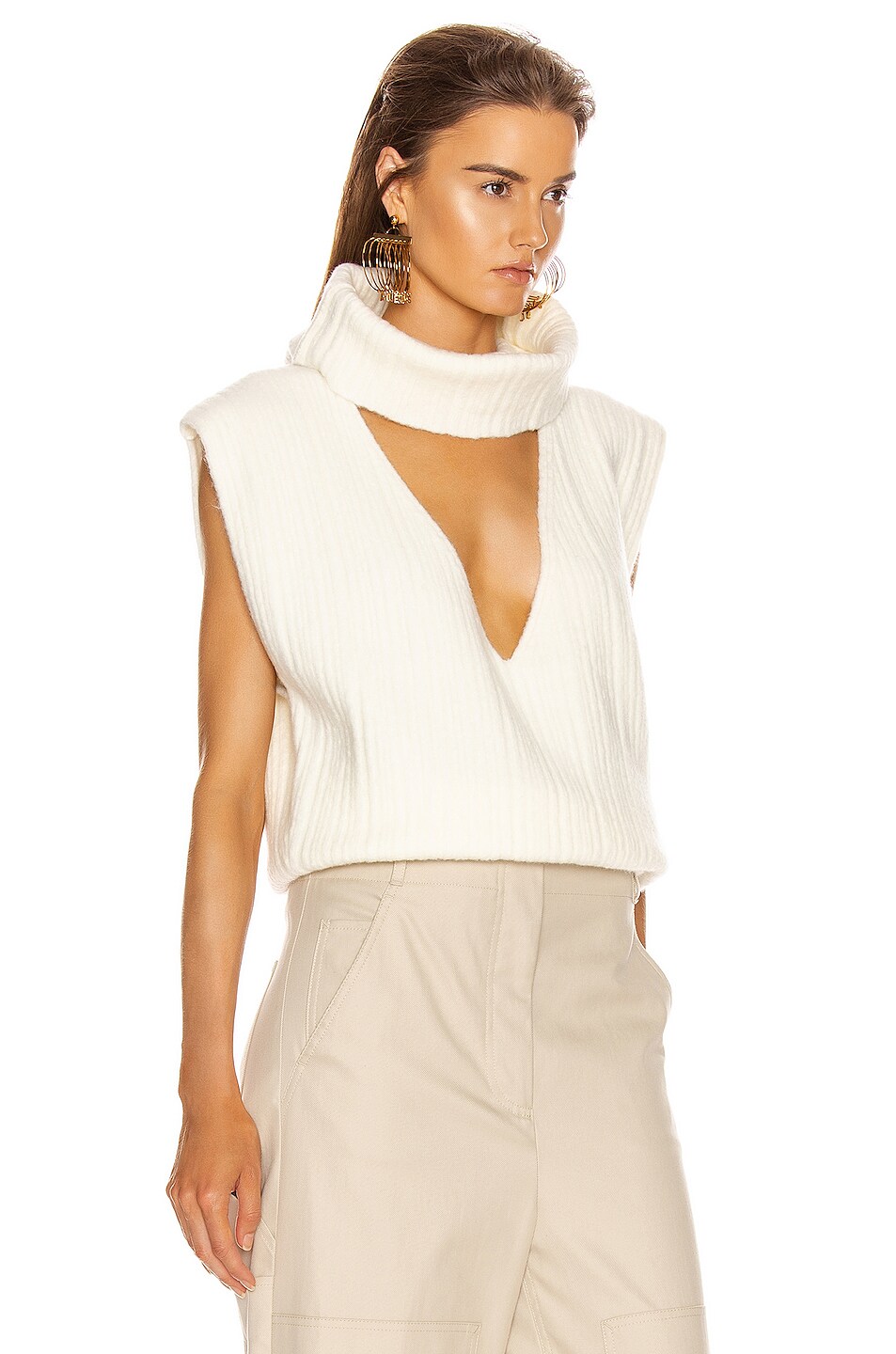 JACQUEMUS Aube Knit Top in White | FWRD