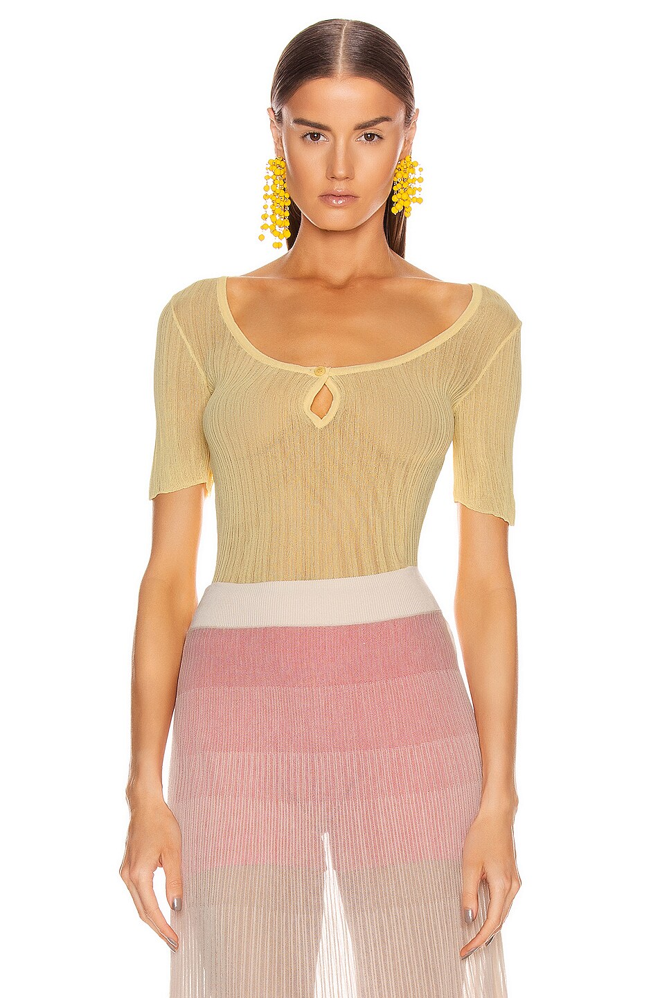 Image 1 of JACQUEMUS La Maille Loiza in Yellow
